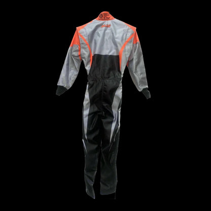 MIR 49-S Level 2 FIA Kart Suit (Grey/Black/Fluro Orange) - Size 34 (YOUTH)