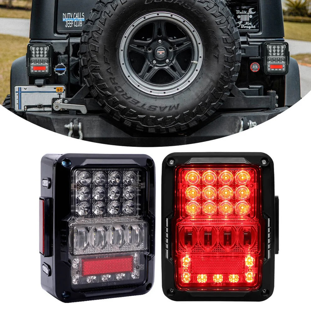 TAIL LIGHTS - SPIDER EYES LED replacement for Wrangler JK JKU (pair)