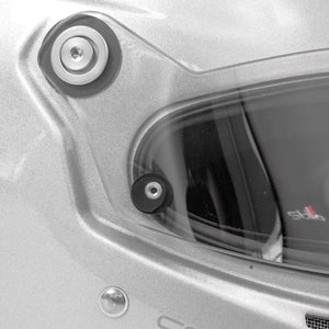 STILO ST5 F Composite Motorsport Race Helmet (Silver) with WRX Coms (Size 57)