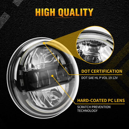 LED Headlights 'KONG' for Wrangler JL with DRL (pair with JL Adaptors) A+ 'Philips' LED