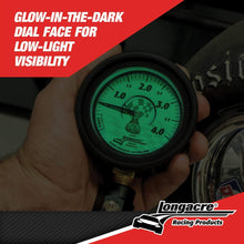 Load image into Gallery viewer, LONGACRE Racing Deluxe 2.5" Tyre Pressure Gauge - Analogue (0-4 bar)
