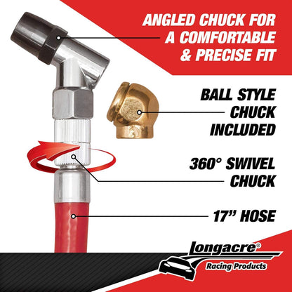 LONGACRE Racing Deluxe 2.5" Tyre Pressure Gauge - Analogue (0-4 bar)