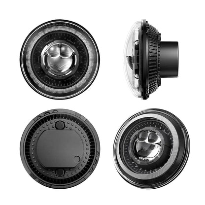 LED Headlights 'Dragons Eye' with DRL for Wrangler JK JKU TJ (pair) A+ 'OSRAM' LED