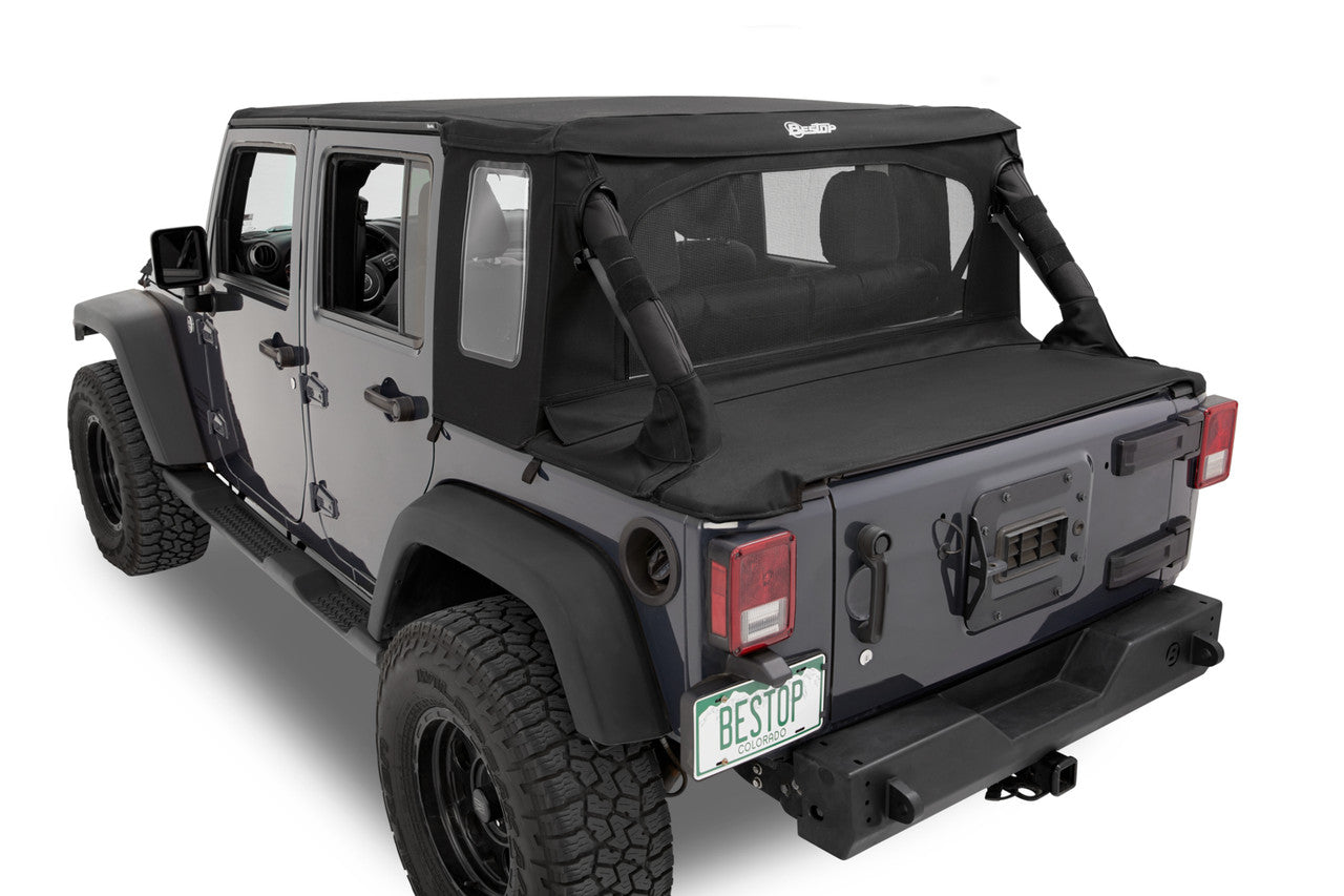 HALFTOP Soft Top with SUNRIDER - for 4dr Wrangler JKU by Bestop