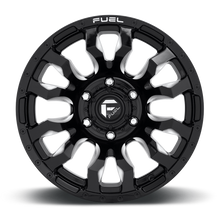 Load image into Gallery viewer, FUEL OFFROAD &#39;BLITZ&#39; 18&quot; for Hilux / Ranger D673 - Gloss Black Milled (18/90 6/139.7 +20) set of 4
