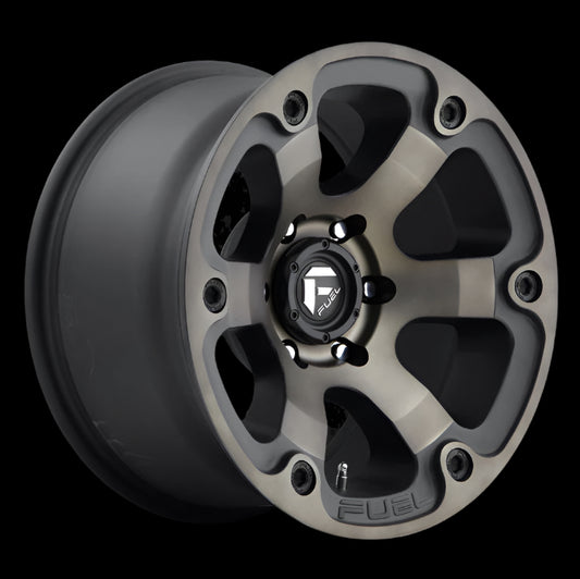 FUEL OFFROAD 'BEAST' 18" Rims 6/139.7 9J +19 D564 Matt Black Machine Tint (Set of 4 for Hilux / Ranger / LC)