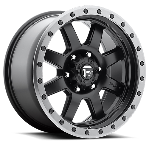 FUEL OFFROAD 'TROPHY' D551 18" rims for HILUX / RANGER 6/139.7 - Black with Anthracite Lip -12 (set of 4)