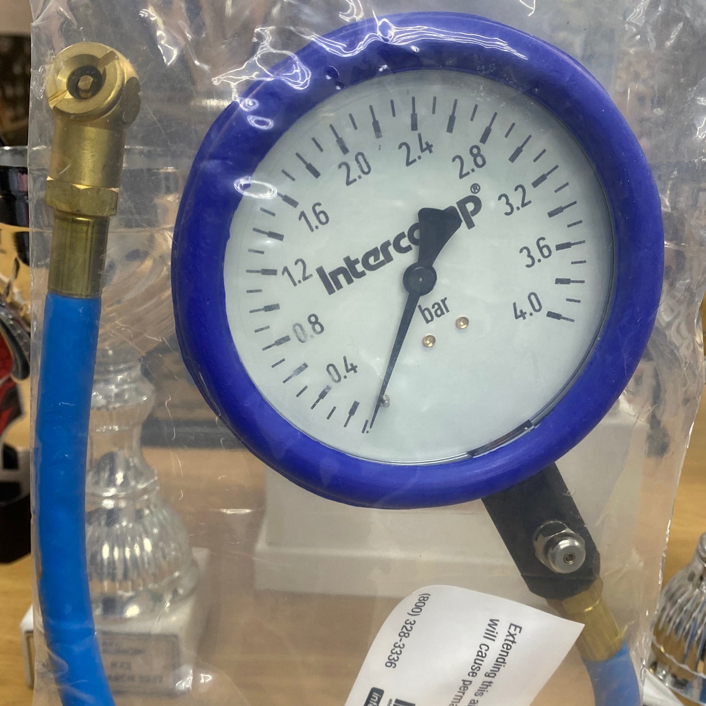INTERCOMP Ultra Deluxe 4" Tyre Pressure Gauge - Analogue (0-4 bar)