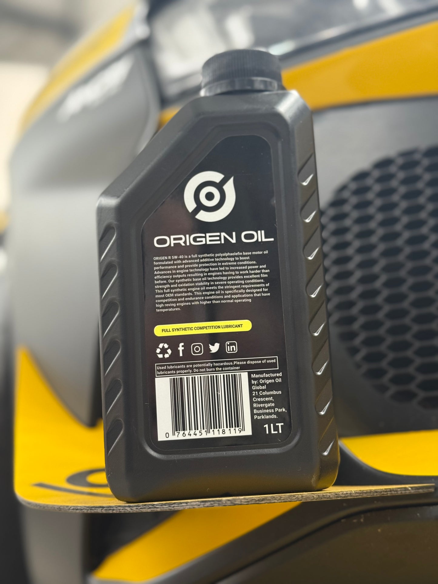 ORIGEN 'R' 5w-40 - High Performance Competition Oil  (1 litre)