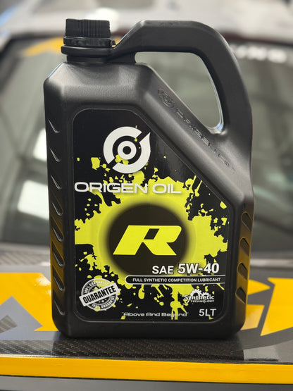 ORIGEN 'R' 5w-40 - High Performance Competition Oil  (5 litre)