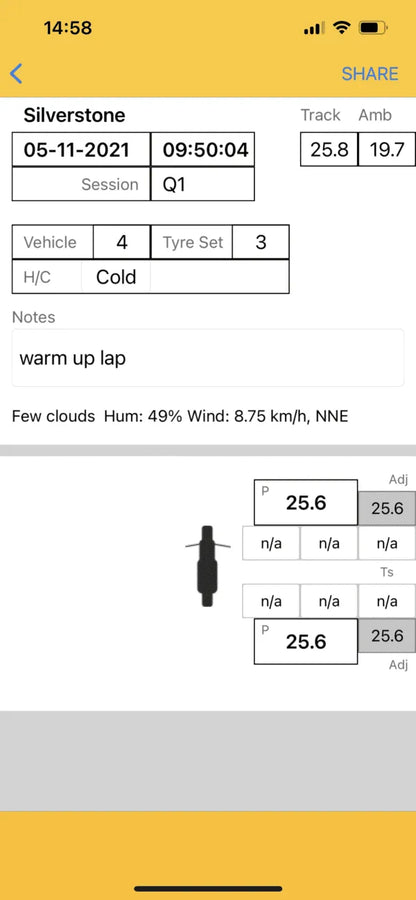 RaceSense POCKET Smart TYRE GAUGE with Temp Probe (with PC/ Phone App)