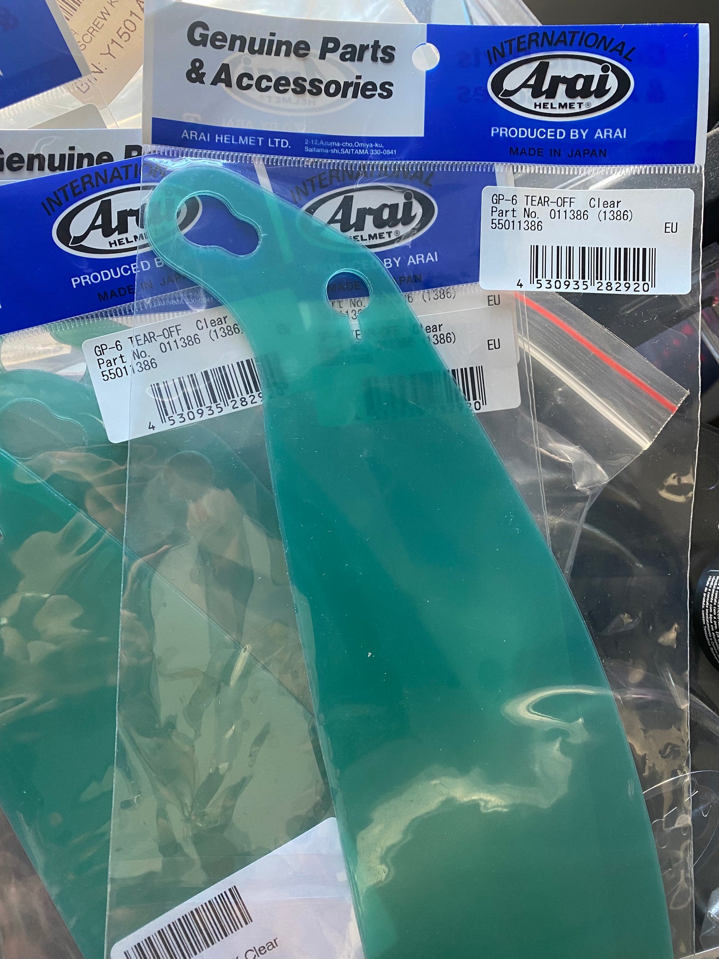 ARAI GP-6 TEAR OFFS Clear (Also SK-6) - Pack of 5