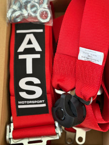 TRS 6 Point 'Magnum' Race Harness / Belts (FIA Homologated) - Red