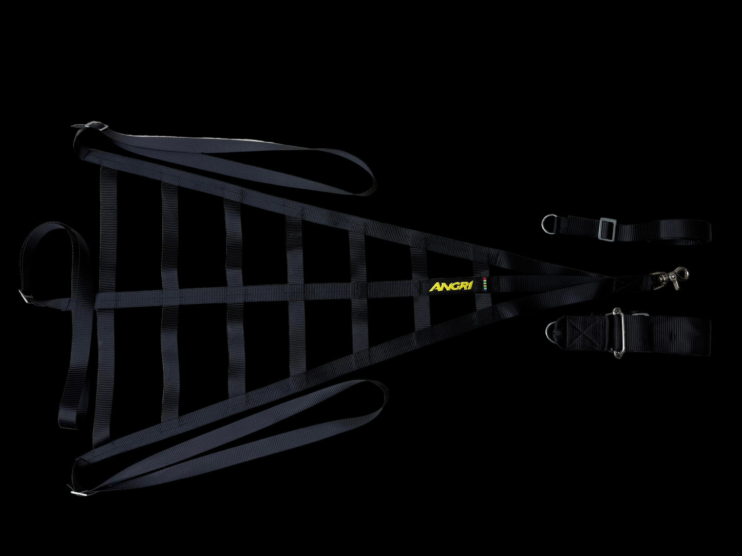 Race Car safety net with 'ANGRI' branding.