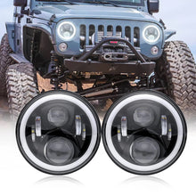 Load image into Gallery viewer, Headlights LED DRL Halo &#39;Clone&#39; for Wrangler JK JKU TJ (pair)
