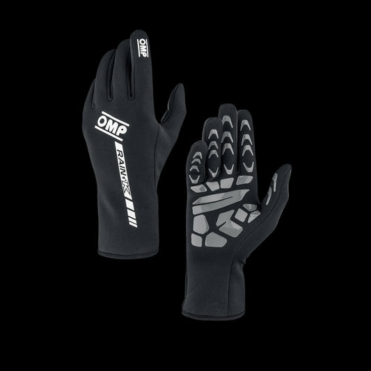 OMP 'RAIN-K' Kart Gloves - Black (Kids to Adult Sizes 5XS-XL)