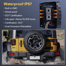 Load image into Gallery viewer, TAIL LIGHTS - &#39;S&#39; SERIES DARK LED replacement for Wrangler JK/JKU (pair)
