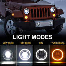 Load image into Gallery viewer, LED Headlights &#39;Dragons Eye&#39;&#39; for Wrangler JL with DRL (pair with JL Adaptors) A+ &#39;OSRAM&#39; LED
