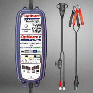 OPTIMATE 2 Duo - (Lithium / Standard) Car / Kart Battery Charger TM550