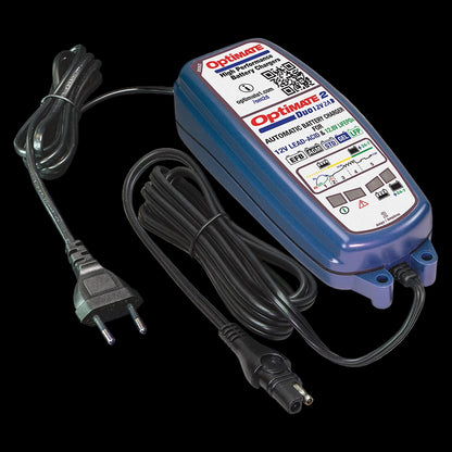OPTIMATE 2 Duo - (Lithium / Standard) Car / Kart Battery Charger TM550