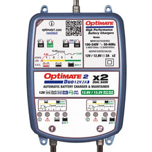 Load image into Gallery viewer, OPTIMATE 2 Duo - x2 DUAL Bank (Lithium / Standard) Car / Kart Battery Charger TM570
