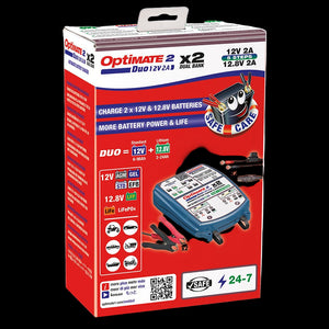 OPTIMATE 2 Duo - x2 DUAL Bank (Lithium / Standard) Car / Kart Battery Charger TM570