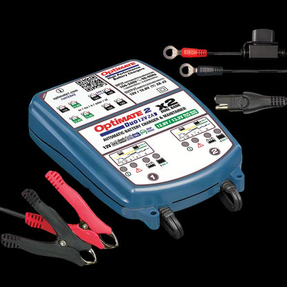 OPTIMATE 2 Duo - x2 DUAL Bank (Lithium / Standard) Car / Kart Battery Charger TM570