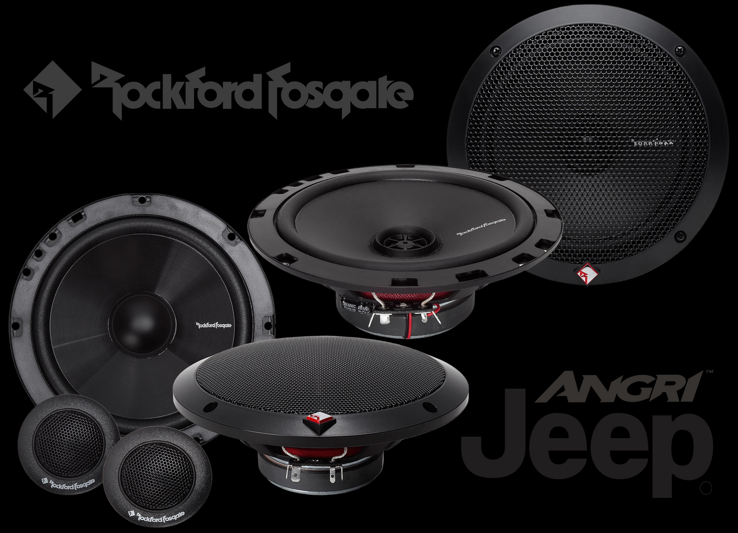 Rockford Fosgate 'PRIME' Series 6 Speaker Audio Upgrade for Jeep Wrangler JK JKU 2007-2014 (FULLY INSTALLED)