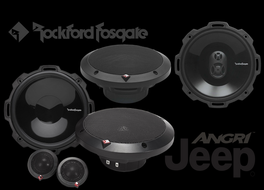 Rockford Fosgate 'PUNCH' Series 6 Premium Speaker Audio Upgrade for Jeep Wrangler JK JKU 2007-2014 (FULLY INSTALLED)