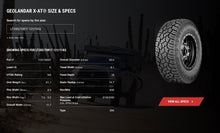 Load image into Gallery viewer, Yokohama Geolandar X-AT G016 33&quot; All Terrain 285/70R17 (for 17&quot; Rim) (set of 5)
