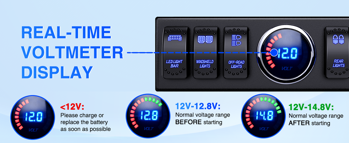 6-WAY Switch Control System for Jeep Wrangler 07-18 (100Amp max)