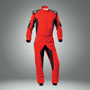 OMP TECNICA Hybrid Circuit Race Suit - Red/Black (Sizes 44-64)