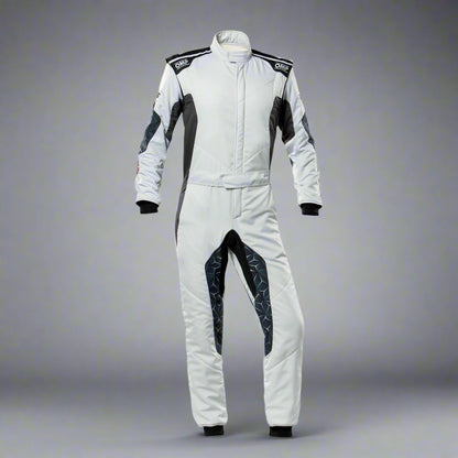 OMP TECNICA Hybrid Circuit Race Suit - Grey/Black (Sizes 44-64) FIA 8856-2018