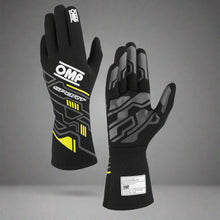 Load image into Gallery viewer, OMP &#39;SPORT&#39; Circuit Racing Gloves - BLACK / WHITE FIA 8856-2018
