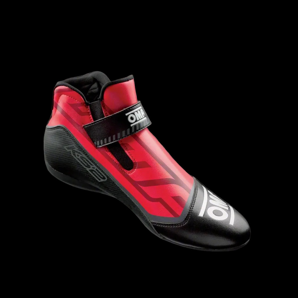 OMP KS-2 'ART' Kart Boots (Red / Black)