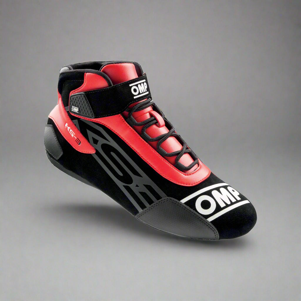 OMP KS-3 Kart Boots (Black / Red)