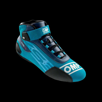 OMP KS-3 Kart Boots (Navy Blue / Cyan)