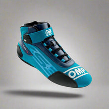 Load image into Gallery viewer, OMP KS-3 Kart Boots (Navy Blue / Cyan)
