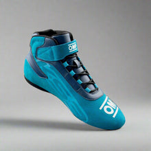 Load image into Gallery viewer, OMP KS-3 Kart Boots (Navy Blue / Cyan)
