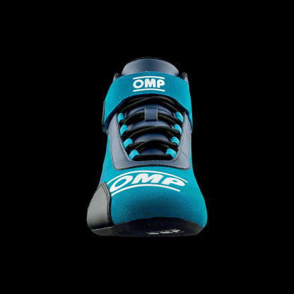 OMP KS-3 Kart Boots (Navy Blue / Cyan)
