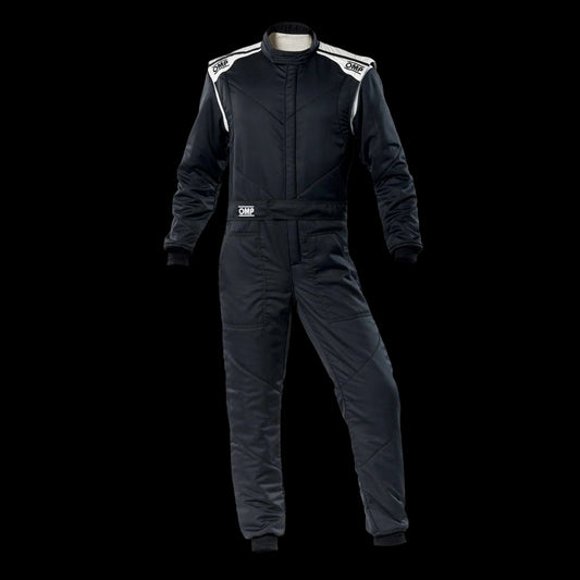 OMP FIRST-S Circuit Race Suit - BLACK (Sizes 44-64) FIA 8856-2018