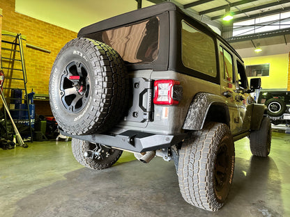 RockRage OVERLAND Full Rear Bumper for Wrangler JL / JLU