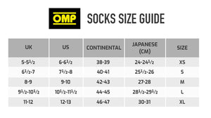 OMP 'ONE' SOCKS Circuit Racing FIA 8856-2018 - BLACK