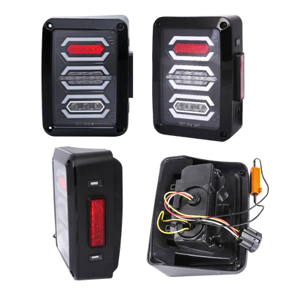 TAIL LIGHTS - HEX LED replacement for Wrangler JK JKU (pair)