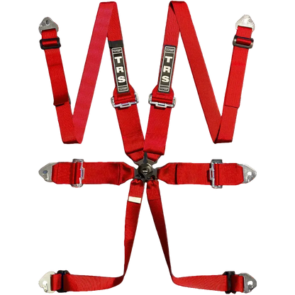 TRS 6 Point 'Magnum' Race Harness / Belts (FIA Homologated) - Red