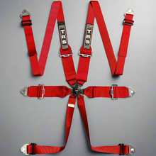 Load image into Gallery viewer, TRS 6 Point &#39;Magnum&#39; Race Harness / Belts (FIA Homologated) - Red
