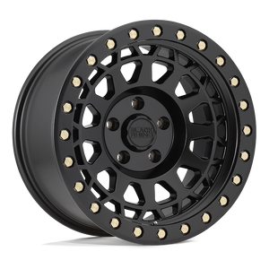 BLACK RHINO 'PRIMM' 17" - Matte Black with Brass Bolts (set of 5 Jeep 5x127) -0
