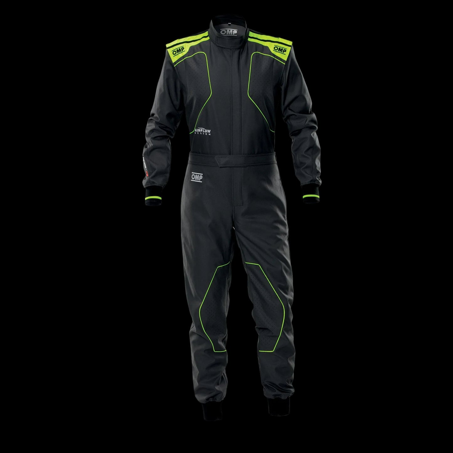OMP KS-4 Kart Suit 2026 ANTHRACITE/ FLURO YELLOW - KIDS (Sizes 120-160)