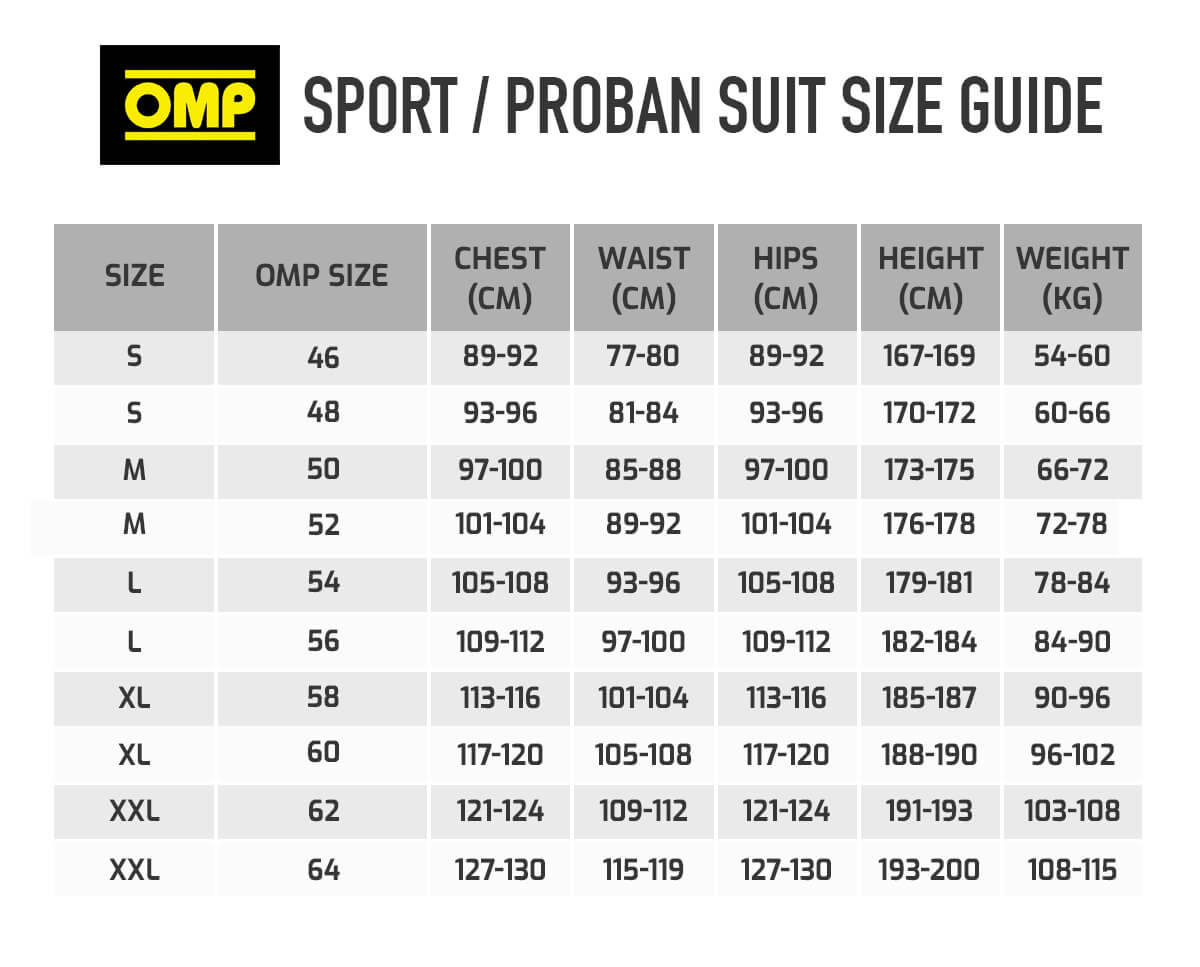 OMP SPORT Circuit Race Suit - Black (Sizes S-XXL) FIA 8856-2018