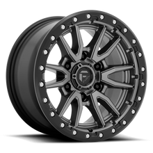 Load image into Gallery viewer, FUEL OFFROAD &#39;REBEL&#39; D680 17&quot; rims for HILUX / RANGER 6/139.7 - Matt Anthracite with Black Ring +0 (set of 4)
